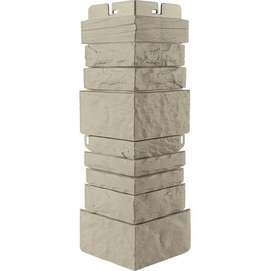 УГОЛ ДЕКОРАТИВНЫЙ КАМЕНЬ СКАЛИСТЫЙ ЭКО КРЕМОВЫЙ 450мм АЛЬТА-ПРОФИЛЬ