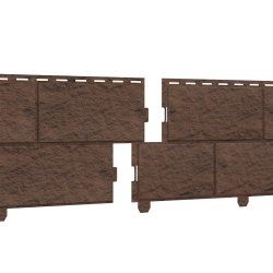 Сайдинг Камень Жженый «Стоун хаус» 0,225*3,025м (U-Plast)