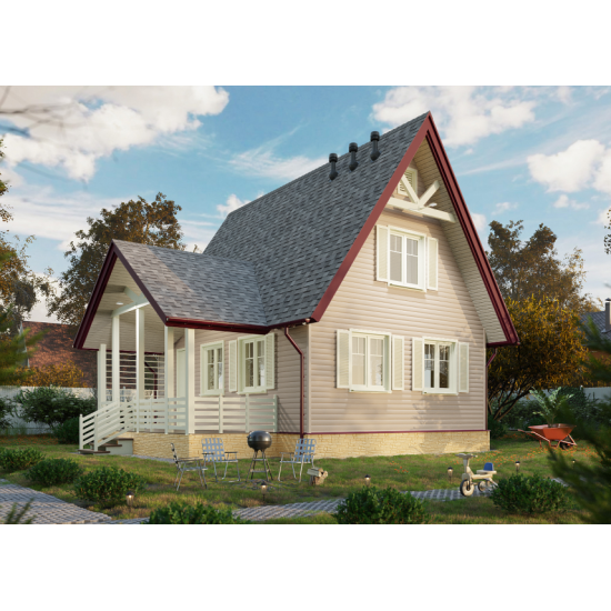 Cайдинг КРЕМ-БРЮЛЕ БЛОК-ХАУС D4.7T 3,6*0,24м DOCKE PREMIUM