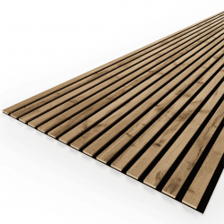 СТЕНОВАЯ ПАНЕЛЬ РЕЕЧНАЯ МДФ ПЕКАН НА ВОЙЛОКЕ 2,7м (STELLA)