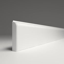 ПЛИНТУС НАПОЛЬНЫЙ ИЗ ВСПЕНЕННОГО ПВХ БЕЛЫЙ 001 2200х80мм COMFORT