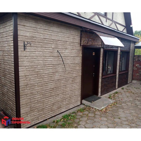 ФАСАДНАЯ ПАНЕЛЬ СЛАНЦЕВАЯ ПОРОДА КРЕМОВАЯ 3020х235мм АЛЬТА-ПРОФИЛЬ