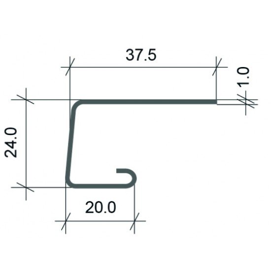 J-ПЛАНКА ТАГАНАЙ ТУМАННЫЙ 3,05м ДЛЯ ФАСАДНЫХ ПАНЕЛЕЙ СТОУН-ХАУС S-LOCK Ю-ПЛАСТ