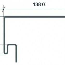 Околооконная планка ДУБ ЗОЛОТОЙ для «ТИМБЕР БЛОК» 3,05м (U-Plast)