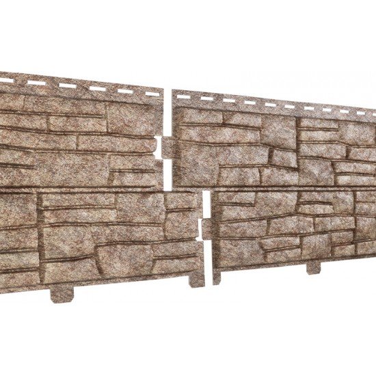 ФАСАДНАЯ ПАНЕЛЬ СЛАНЕЦ БУРЫЙ 2000х225мм СТОУН-ХАУС Ю-ПЛАСТ