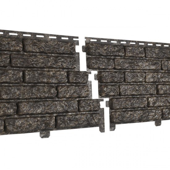 ФАСАДНАЯ ПАНЕЛЬ КВАРЦИТ КОРИЧНЕВЫЙ 2000х250мм СТОУН-ХАУС Ю-ПЛАСТ