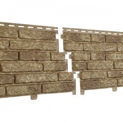 Сайдинг КВАРЦИТ ТЕМНО-БЕЖЕВЫЙ «СТОУН ХАУС» 0,25*2,0м (U-Plast)