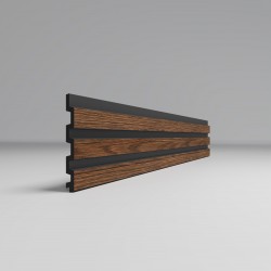 СТЕНОВАЯ РЕЕЧНАЯ ПАНЕЛЬ ОРЕХ ТЕМНЫЙ 2950х120мм 3D-PROF M (COMFORT)