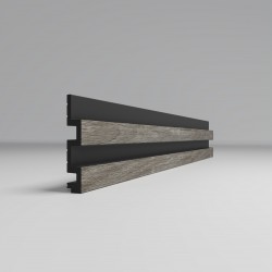 СТЕНОВАЯ РЕЕЧНАЯ ПАНЕЛЬ ДУБ СЕРЫЙ 2950х122мм 3D-PROF XL (COMFORT)