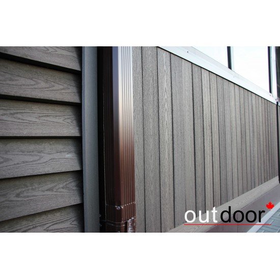 ФАСАДНАЯ ДОСКА ДПК, ТЕКСТУРА ДЕРЕВА, ТЕМНО-КОРИЧНЕВАЯ 4,0м (OUTDOOR)