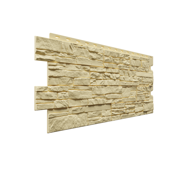 ФАСАДНАЯ ПАНЕЛЬ АЛТАЙ КРЕМОВЫЙ STANDART 1,196*0,426 (DOCKE)