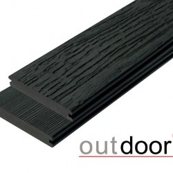 ТЕРРАСНАЯ ДОСКА ПОЛНОТЕЛАЯ ДПК STORM/OLD WOOD BLACK ЧЕРНАЯ 2,9м (OUTDOOR)