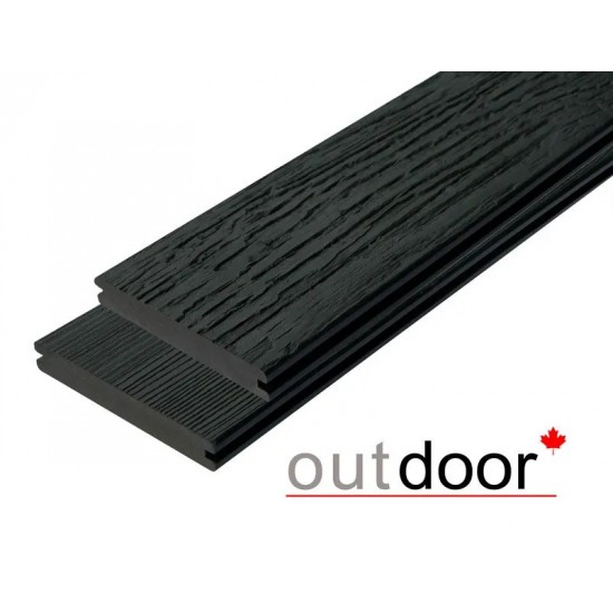 ТЕРРАСНАЯ ДОСКА ПОЛНОТЕЛАЯ ДПК STORM/OLD WOOD BLACK ЧЕРНАЯ 2,9м (OUTDOOR)