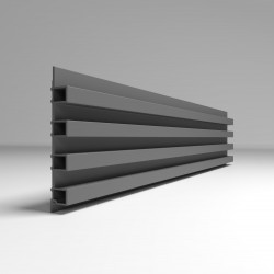 СТЕНОВАЯ РЕЕЧНАЯ ПАНЕЛЬ АНТРАЦИТ 2950х173мм 3D-PROF L (COMFORT)