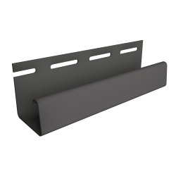 J-ПРОФИЛЬ ГРАФИТОВЫЙ 26мм 3,0м ДЛЯ ФАСАДНЫХ ПАНЕЛЕЙ (DOCKE)