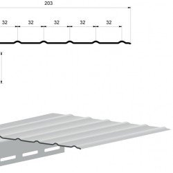 J-фаска графитовая для соффита GrandLine 3,0м
