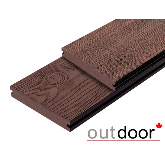 ТЕРРАСНАЯ ДОСКА ПОЛНОТЕЛАЯ ДПК STORM/OCEAN BROWN КОРИЧНЕВАЯ МИКС 3,0м (OUTDOOR)