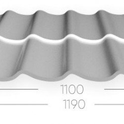 Металлочерепица МОНТЕРРЕЙ Матовая 0,5мм СкайПрофиль