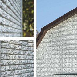 ФАСАДНАЯ ПАНЕЛЬ КВАРЦИТ СВЕТЛО-СЕРЫЙ 2000х250мм СТОУН-ХАУС Ю-ПЛАСТ