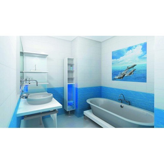 ПАНЕЛЬ ПВХ ДЕЛЬФИНЫ ФОН 2,7м (КРОНОПЛАСТ-UNIQUE)