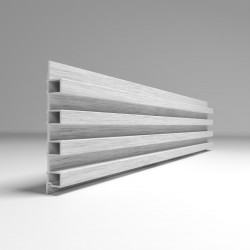 СТЕНОВАЯ РЕЕЧНАЯ ПАНЕЛЬ ЯСЕНЬ СЕРЫЙ 2950х173мм 3D-PROF L (COMFORT)