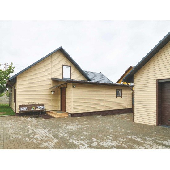 САЙДИНГ БЛОК-ХАУС ЯСЕНЬ ЗОЛОТИСТЫЙ 3050х230мм ТИМБЕР-БЛОК Ю-ПЛАСТ