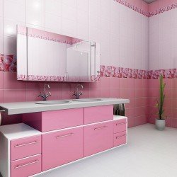 ПАНЕЛЬ ПВХ КАПЛИ РОСЫ РОЗОВЫЕ 2,7м (КРОНОПЛАСТ-UNIQUE)