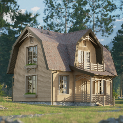 Cайдинг СИБИРСКИЙ БЛОК-ХАУС ЛИСТВЕННИЦА D4.7T 3,6*0,24м DOCKE PREMIUM