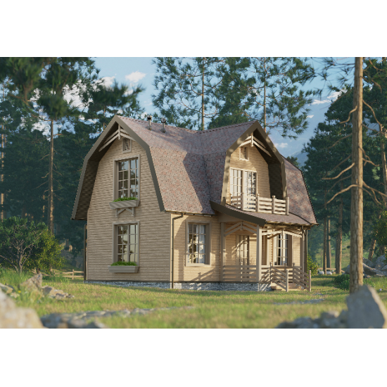 Cайдинг СИБИРСКИЙ БЛОК-ХАУС ЛИСТВЕННИЦА D4.7T 3,6*0,24м DOCKE PREMIUM