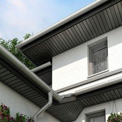 Соффит Графитовый ЧАСТИЧНО ПЕРФОРИРОВАННЫЙ 0,3*3,0м (U-Plast)