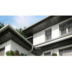 Соффит Графитовый ЧАСТИЧНО ПЕРФОРИРОВАННЫЙ 0,3*3,0м (U-Plast)