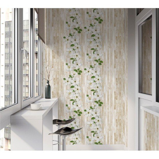 ПАНЕЛЬ ПВХ ЦВЕТ ЯБЛОНИ 2,5м. (ДЕКОРУСТ)