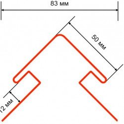 УГОЛ НАРУЖНЫЙ 50мм КАШТАН 3,0м (Техно-Николь ОПТИМА)