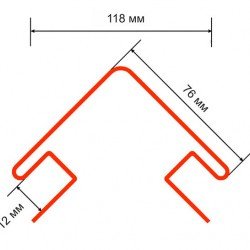 УГОЛ НАРУЖНЫЙ 75мм КАШТАН 3,0м (Техно-Николь ОПТИМА)